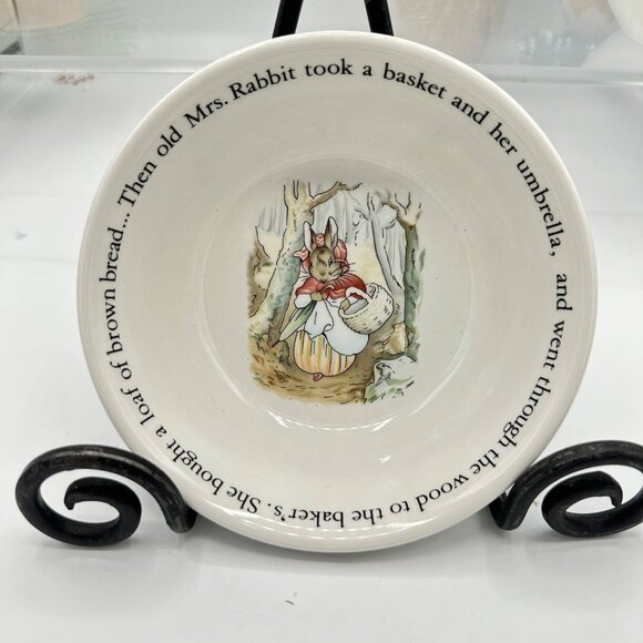 Wedgwood Peter Rabbit Beatrix Potter Child's Bowl and Cup England Vintage - Picture 2 of 11